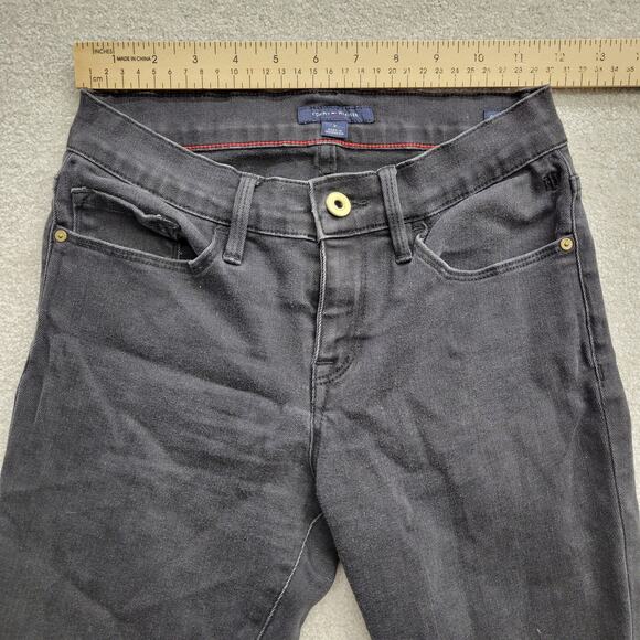 Tommy Hilfiger Womens Size 2 Greenwich Skinny Jeans Black Washed - Picture 3 of 9
